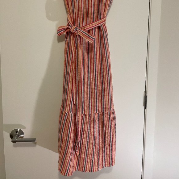 Pink, blue, yellow striped Gap Sundress - Picture 2 of 5